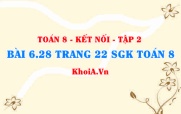 Bài 6.28 trang 22 Toán 8 Kết nối tri thức Tập 2